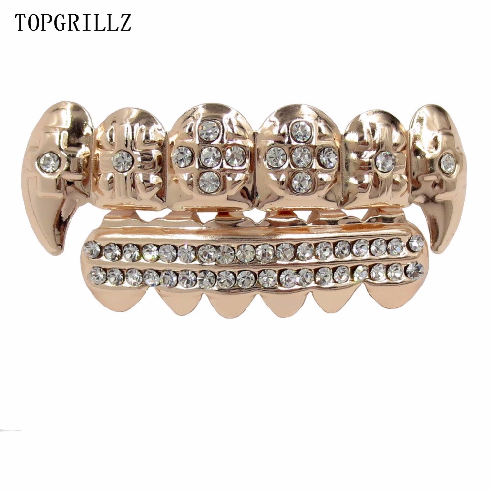 Body Jewelry Real Gold - Колпачки TOPGRILLZ в стиле хип-хоп, с