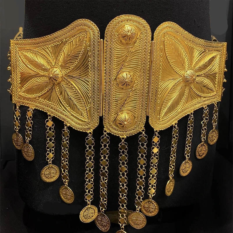 Body Jewelry Luxury - Kurdyish Роскошные свадебные украшения Позолоченный пояс-цепочка