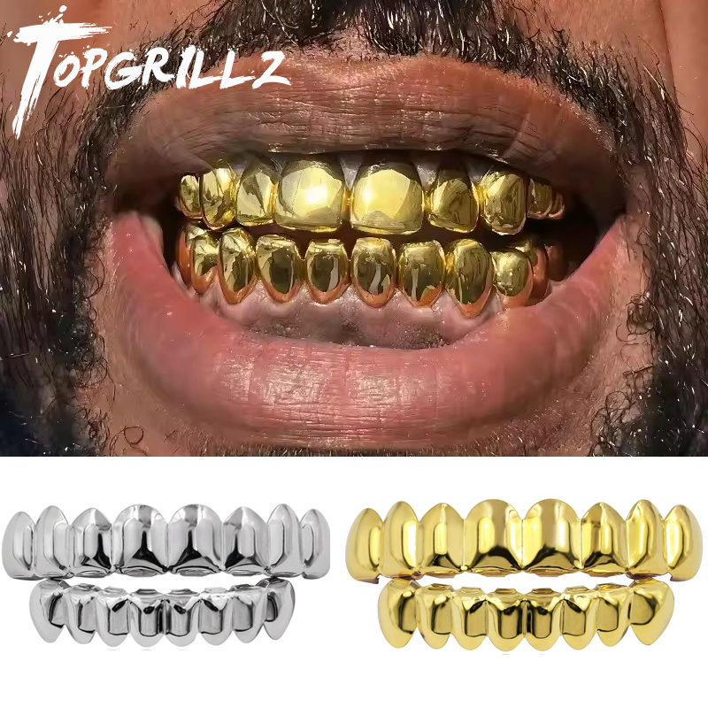 Body Jewelry Real Gold - TOPGRILLZ Позолоченные серебряные наборы грилей для