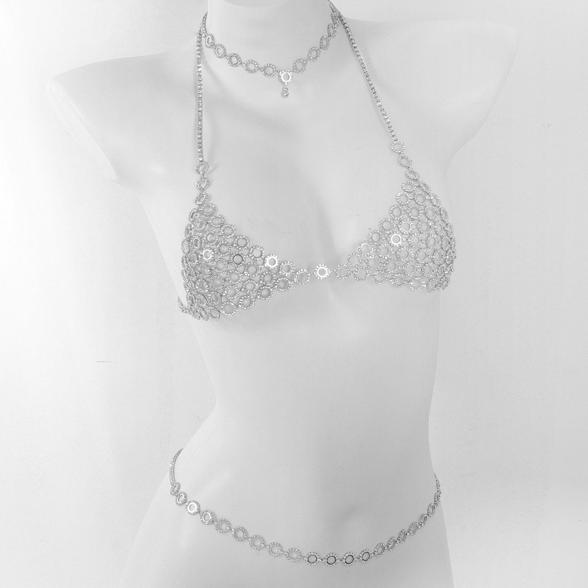 Модное колье с круглым сращени – обзор и цена Body Jewelry Luxury