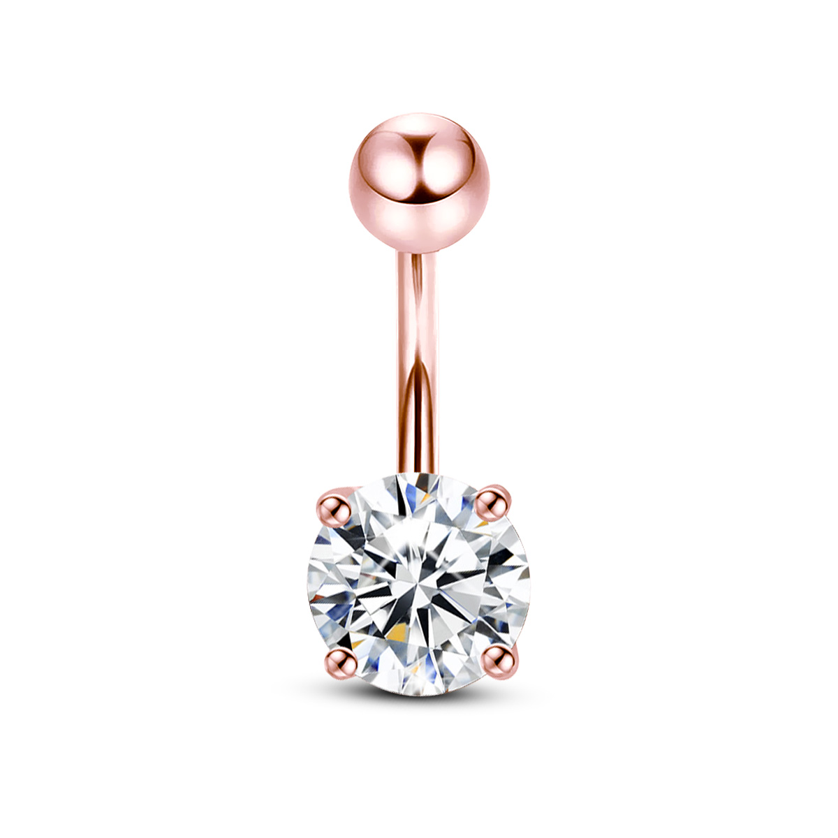 Пирсинг пупка с муассанитом, к – обзор и цена Body Jewelry Real Gold
